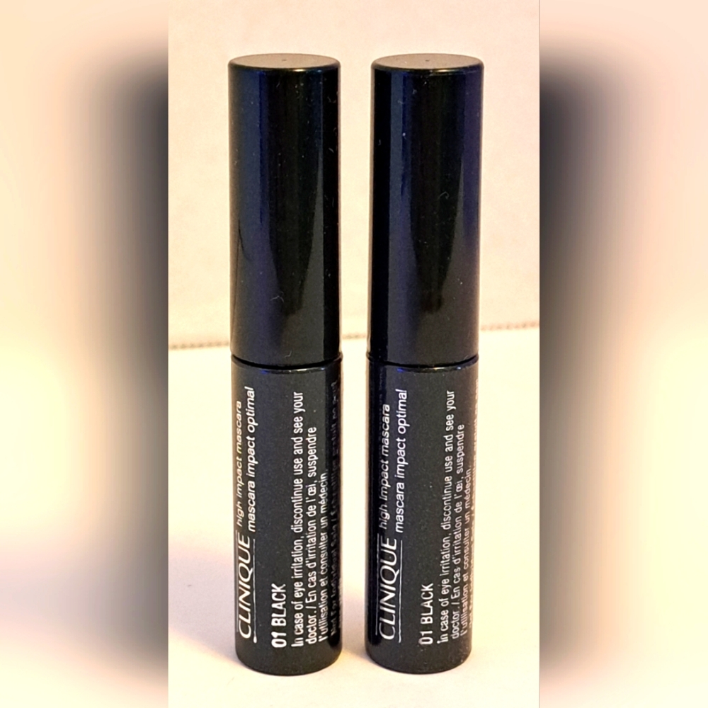 2x Clinique High Impact Mascara Travel Size Black 01